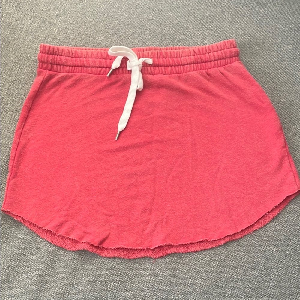 Forever 21 Red Skater Mini Skirt with Tie Front